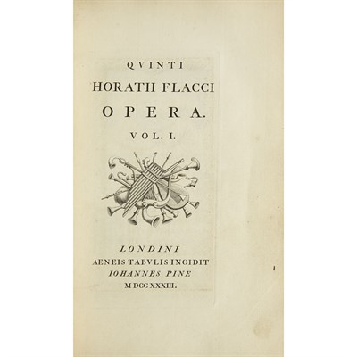 Lot 124 - [ENGRAVED BOOK] HORACE. Opera. London:...