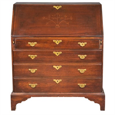 Lot 150 - American Mahogany Slant Front Desk Height 43...