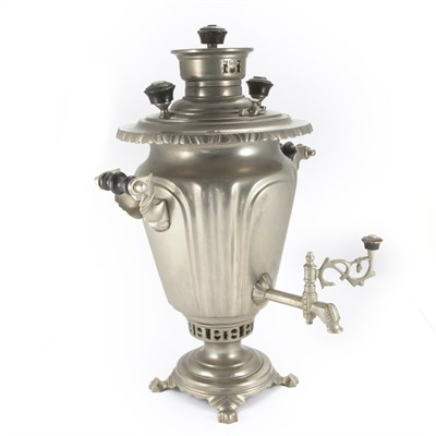 Lot 386 - Pewter Hot Water Urn Height 18 inches.