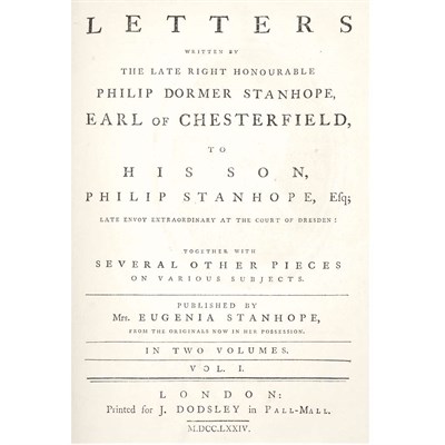Lot 176 - CHESTERFIELD, PHILIP DORMER STANHOPE Letters...