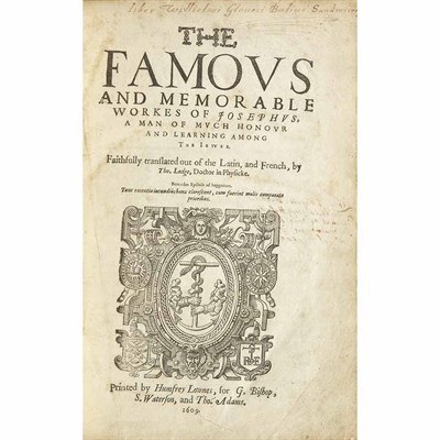 Lot 173 - JOSEPHUS, FLAVIUS The Famous and Memorable...