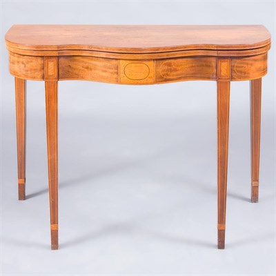 Lot 129 - Federal Style Inlaid Mahogany Fold-Over Games...