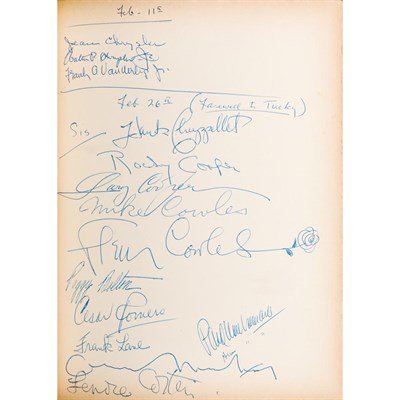 Lot 312 - [FAIRBANKS, DOUGLAS, (JR.)] The guest book...