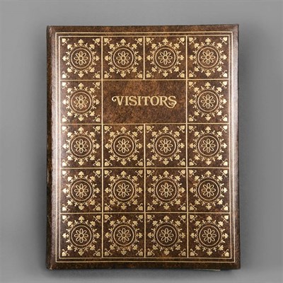 Lot 265 - [FAIRBANKS, DOUGLAS, (JR.)] Guest book for a...