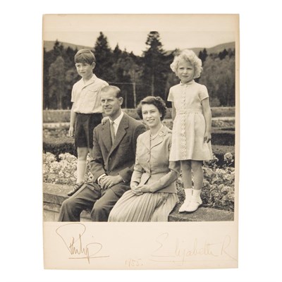 Lot 261 - [ROYALTY] Printed photograph of HRH Queen...