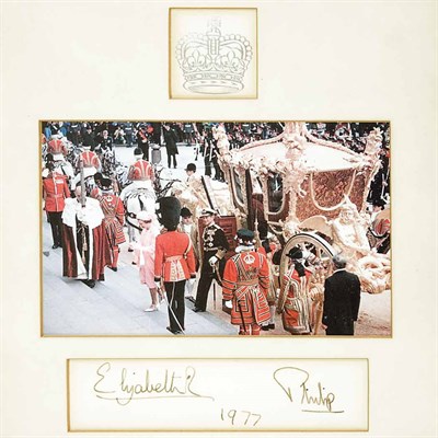 Lot 263 - [ROYALTY] Printed photograph of HRH Queen...