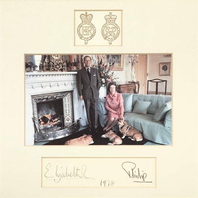 Lot 268 - [ROYALTY] Printed photograph of HRH Queen...