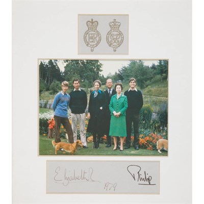 Lot 267 - [ROYALTY] Printed photograph of HRH Queen...