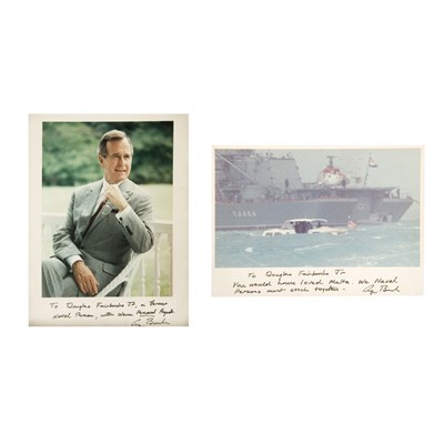 Lot 253 - [PRESIDENTIAL] Two color photographs of...