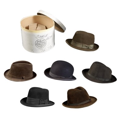 Lot 358 - Group of Lock & Co. Hats Comprising a black...