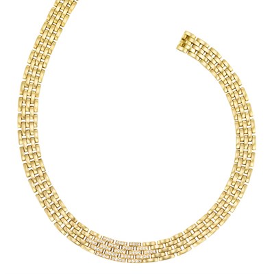 Lot 569 - Gold and Diamond "Panther" Necklace, Cartier