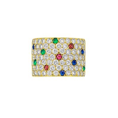 Lot 473 - Gold, Diamond and Cabochon Gem-Set Ring, Van Cleef & Arpels