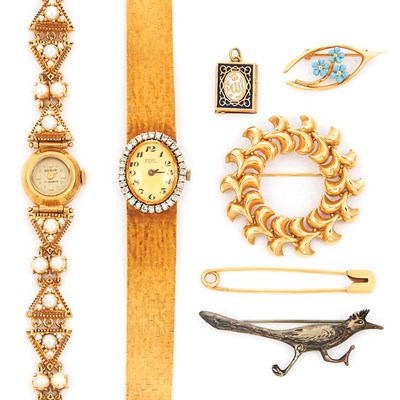 Lot 150 - Group of Assorted Gold and Silver Jewelry