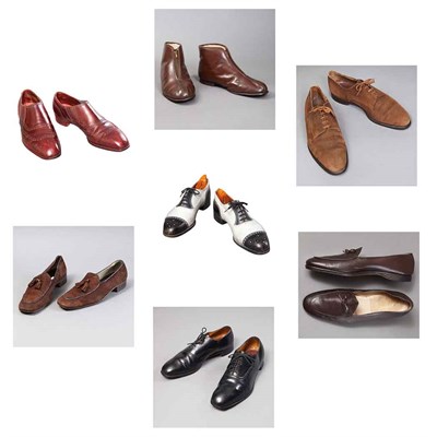 Lot 360 - Group of Seven Pairs of Shoes Comprising a...