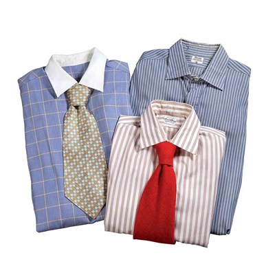Lot 376 - Group of Three Shirts and Two Neckties...