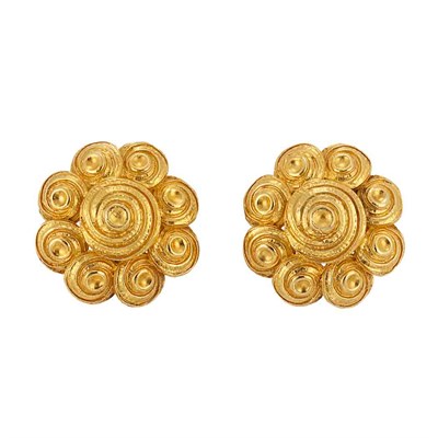 Lot 153 - Pair of Gold Earrings