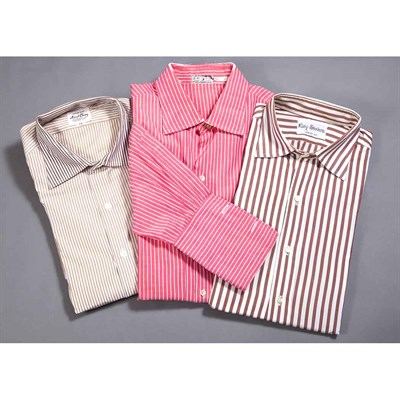 Lot 377 - Group of Three Shirts Comprising a red and...