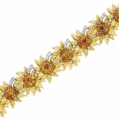 Lot 426 - Gold, Citrine and Diamond Bracelet, Asprey & Co., Ltd.