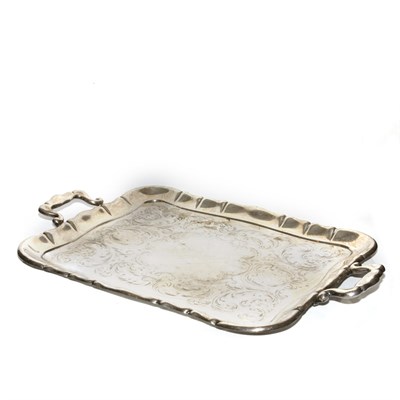 Lot 379 - Austrian Silver Two-Handled Tray Approximately...