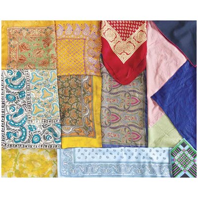Lot 423 - Collection of Thirteen Pocket Squares and...