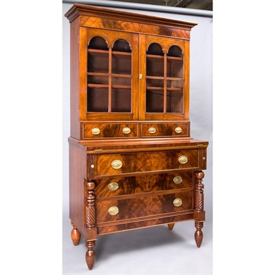 Lot 241 - Classical Mahogany Secretary Bookcase New...
