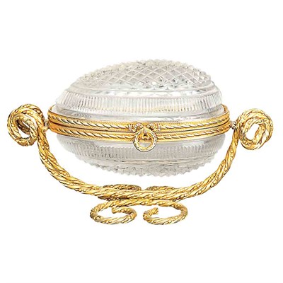 Lot 513 - Gilt-Metal Mounted Cut Glass Box