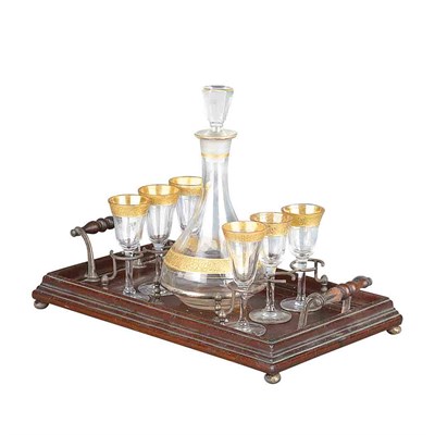 Lot 514 - Gilt Decorated Glass Cordial Set