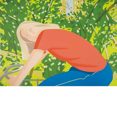 Lot 350 - Alex Katz (b. 1927) BICYCLING IN CENTRAL PARK...