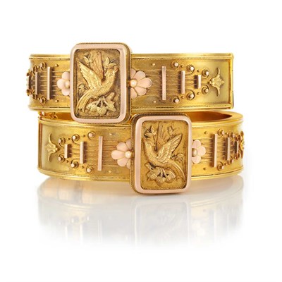 Lot 301 - Pair of Antique Gold Bangle Bracelets