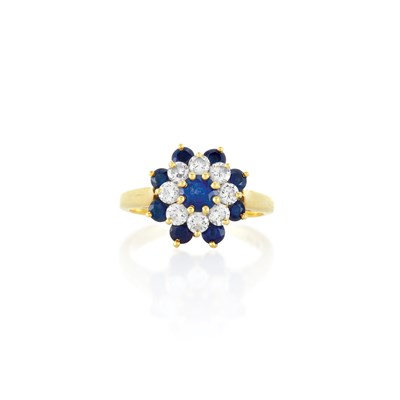 Lot 3 - Sapphire and Diamond Cluster Ring, Tiffany & Co.