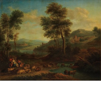 Lot 85 - Flemish School 18th Century Italian Landscape...