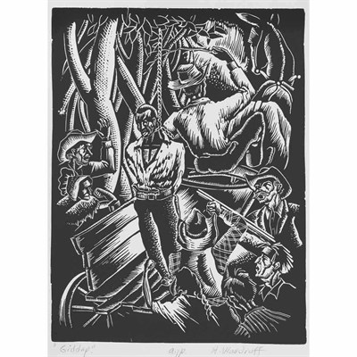 Lot 558 - Hale Woodruff (1900-1980) GIDDAP; CHURCH...