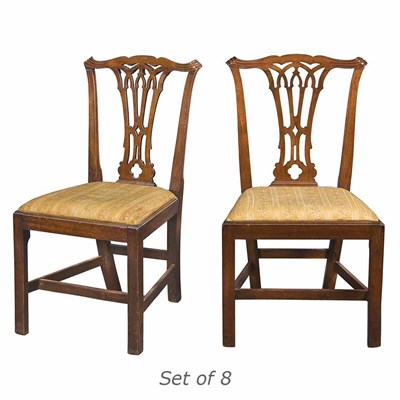 Lot 239 - Set of Eight George III Style Mahogany Dining...