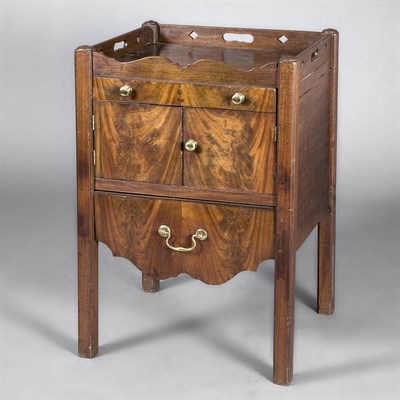 Lot 272 - George III Mahogany Pot Cupboard Height 32...