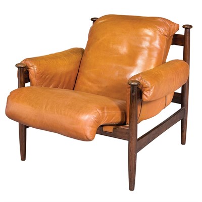 Lot 176 - Chair Probably Brazil, 20th century Rosewood...