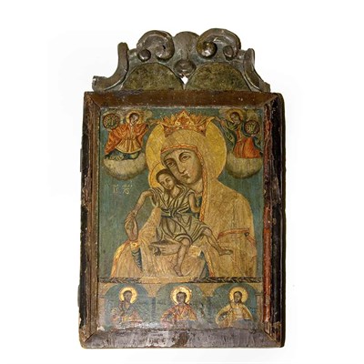 Lot 158 - Continental Polychrome Decorated Icon 19th...