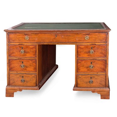 Lot 52 - George III Style Mahogany Double Pedestal Desk...