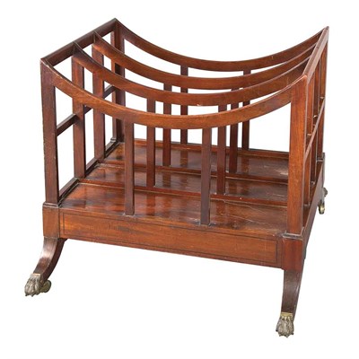 Lot 69 - Regency Mahogany Canterbury Raised on splayed...