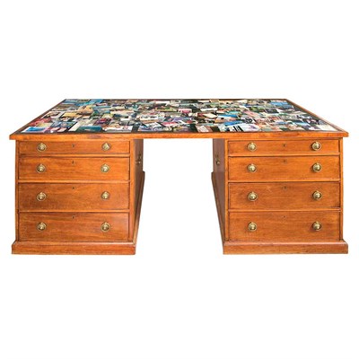 Lot 105 - George III Style Mahogany Partner's Desk...