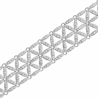 Lot 399 - White Gold and Diamond Bracelet