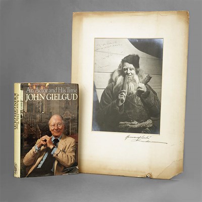 Lot 289 - GIELGUD, JOHN Photograph, gelatin silver print...