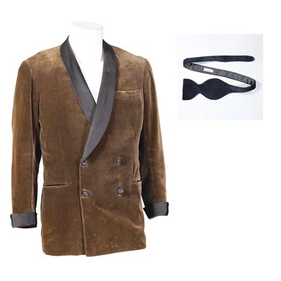 Lot 408 - Dinner Jacket and Bow Tie The brown velvet...