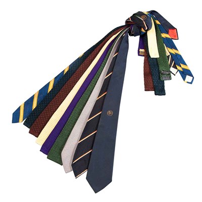 Lot 398 - Collection of Nine Neckties Comprising knit,...