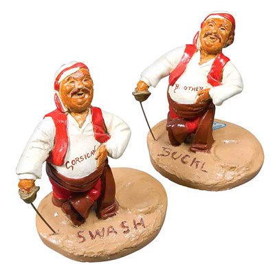 Lot 72 - Pair of Glazed Ceramic Figures of The Corsican...