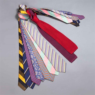Lot 406 - Collection of Nine Neckties Comprising rep,...