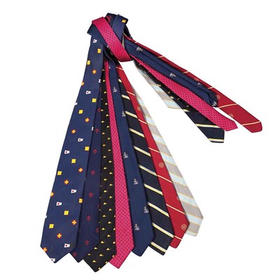 Lot 396 - Collection of Eight Neckties Comprising rep,...