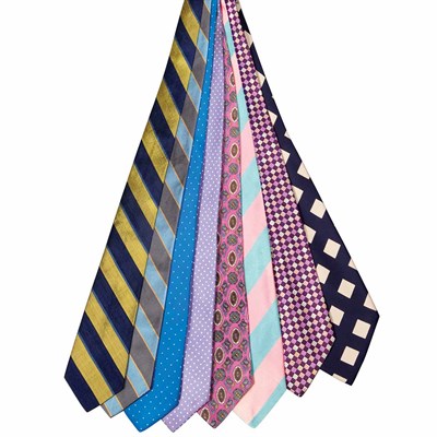 Lot 394 - Collection of Eight Neckties Comprising club...
