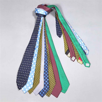 Lot 404 - Collection of Eight Polka Dot Neckties The...