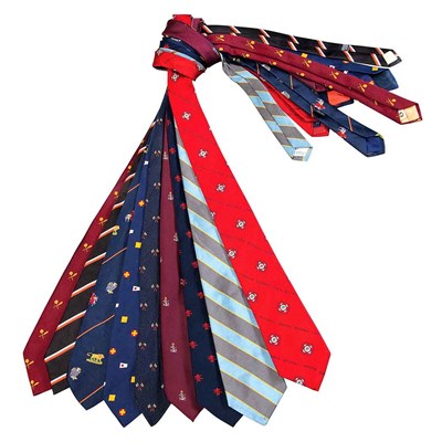 Lot 405 - Collection of Nine Neckties Comprising club,...