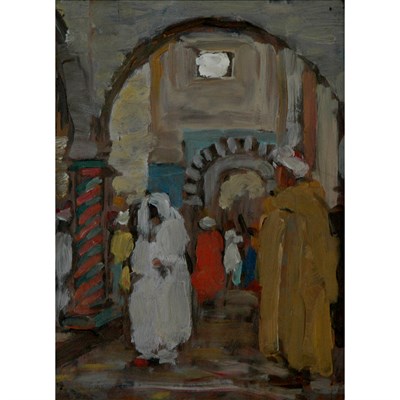 Lot 83 - Manner of Jane Peterson Exotic Street Scene...